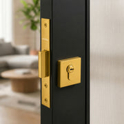 Plantex Dead Lock for Main Door/Lock with Brass 70mm Cylinder with Lock Body and 3 Computerized Keys - Pack of 1 (PVD Gold)