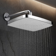 Plantex ABS Shower Head for Bathroom/14x9 inch Head for bathroom/Rain Showers Head for bathroom/Pressurized Showers Head – (Chrome & White, D510)