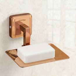 Plantex Soap Holder for Bathroom/304 Grade Stainless Steel Soap Case/Soap Stand/Bathroom Accessories - Pack of 1 (PVD Rose Gold)