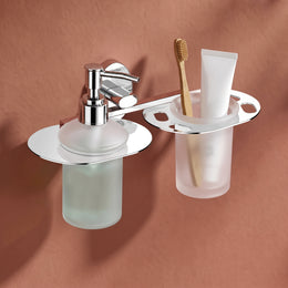 Plantex Olive Hand wash Holder for wash Basin Liquid soap Dispenser - 304 Stainless Steel