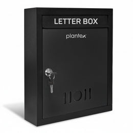 Plantex Letter Box/GI Steel Post Box/Suggestion Box for Office Use with Key Lock/Letter Box for Home gate/Mail Box (Black) - Wall Mount - A4 Size