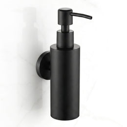 Plantex Liquid Soap Dispenser for Bathroom/304 Grade Stainless Steel Shampoo Dispenser/Round Hand wash Dispense/Bathroom Accessories - Pack of 1 (Regent, PVD Black)