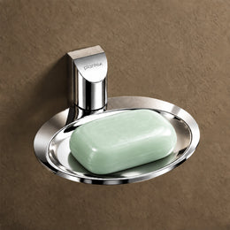 Plantex Smero Pure Brass Soap Holder for Bathroom & Kitchen/Soap Stand/Case/Dish/Bathroom Accessories - Superb (Chrome)