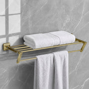 Plantex 304 Grade Stainless Steel Towel Rack for Bathroom/Towel Rod/Towel Hanger/Holder/Bathroom Accessories - Decan (Brass Antique)
