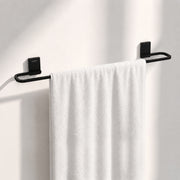 Plantex 304 Stainless Steel Single Towel Rod for Bathroom/Cloth Hanger for Wall/Bathroom Towel Hanger/Bathroom Accessories - Crystal (Black)