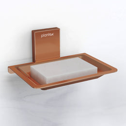 Plantex 304 Grade Stainless Steel Soap Dish/Soap Holder/Soap Stand/Soap Case/Soap Storage for Bathroom/Bathroom Accessories - Crystal (PVD Rose Gold)