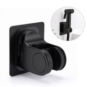 Plantex ABS Hand Shower Holder For Bathroom/Strong Self Adhesive Adjustable Handheld Shower/No Drilling Wall Mount Bracket - Pack of 1 (Black)