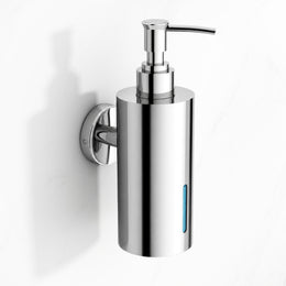 Plantex Liquid Soap Dispenser for Bathroom/Stainless Steel Shampoo Dispenser/Round Hand wash Dispense/Bathroom Accessories - Pack of 1 (Chrome)