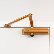 Plantex Premium Door Closer/55 kg Automatic Door Closer for Wooden Door/Wide 180 Degree Opening Door Closer for Home/Hotel/Office- Golden (ISO 9001 Certified)