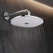 Plantex ABS Shower Head for Bathroom/10x8 Inch Rain Shower Head/Pressurized Overhead Shower/Self Cleaning Shower Head/Water Saving – (Chrome, D326)