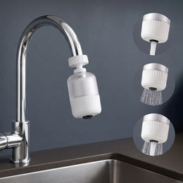Plantex Tap Water Filter for Kitchen & Bathroom Faucet/Faucet Mounted Water Filter with Replaceable Cartridge/Compact Tap Filter for Home - Pack of 1 (White)