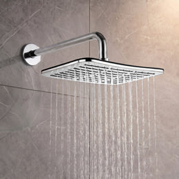 Plantex ABS Shower Head for Bathroom/12x8 inch Head for bathroom/Rain Showers Head for bathroom/Pressurized Showers Head – (Chrome, D399)