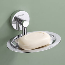Plantex Stainless Steel Soap Holder for Bathroom/Soap Stand/Soap Dish/Soap Storage/Bathroom Accessories - Brezza (Chrome)