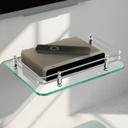 Plantex Glass Setup Box Stand Wall Mounted/Glass Shelf/Wall Shelf Rack/Wall Mount Holder with Wall Brackets (12 X 9 Inch)