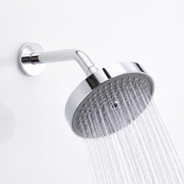 Plantex ABS Shower Head for Bathroom/6 Inch Round High Pressure Overhead Shower/Rain Shower Head - (Chrome)