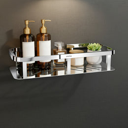Plantex Stainless Steel 304 Grade Shelf for Bathroom/Storage Organizer for Bathroom/Kitchen Rack - Bathroom Accessories - Pack of 1 (12x5 Inch, Chrome)