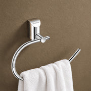 Plantex Pure Brass Towel Holder for Wash Basin/Napkin Holder/Towel Ring/Bathroom Accessories - (Chrome Finish) Superb
