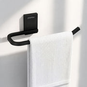 Plantex 304 Grade Stainless Steel Hand Towel Hanger/Napkin Holder for Wash Basin/Towel/Napkin Ring/Bathroom Accessories (Crystal - Black)