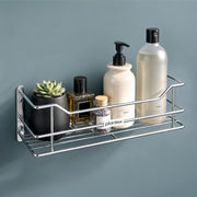 Plantex Bathroom Shelf for Wall/Stainless Steel Shelf for Kitchen with Railings/Perfume Rack/Bathroom Organiser (12 inch, Chrome)