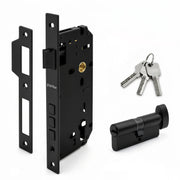 Plantex Mortise Door Lock Set with Brass Cylinder & Keys/Heavy-Duty Main Door Lock Body - Pack of 1 (Z-Black)