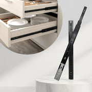 Plantex 22 Inch Soft Close Drawer Channel/Regular Close Ball Bearing Slider Drawer Channel for Home, Kitchen & Wardrobe/Telescopic Channel for Drawer - Pair of 1 (Black)
