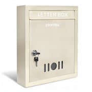 Plantex Letter Box/GI Steel Mail Box/Donation Box with Lock and Keys/Letter Box for Home Gate/Suggestion Box for Office/School/Complaint Box/ (Ivory) - Wall Mount