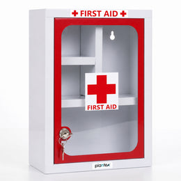 Plantex First Aid Box/Medicine Storage Box/Emergency First Aid Kit Box/Medical Box for Home, School & Office/Medicine Organizer with Multi Compartment - (Red & White) – Big Size Wall Mount – GI Steel