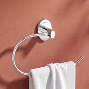 Plantex 304 Grade Stainless Steel Compact Napkin Holder for Wash Basin/Hand Towel Hanger/Holder for Bathroom Accessories - Olive (Chrome)