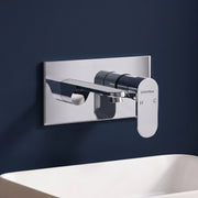Plantex Brass Basin Mixer Tap/Hot and Cold Water Tap with Brass Wall Flange and Teflon Tape/Water Tap - (Orna-227, Chrome)