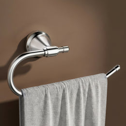 Plantex 304 Grade Stainless Steel Washbasin Towel Holder/Hand Towel Hanger/Napkin Ring for Kitchen/Bathroom Accessories (Chrome) Niko