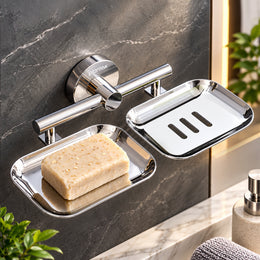 Plantex Galaxy 304 Grade Stainless Steel Bathroom Soap Holder/Soap Stand/Soap Dish for Bathroom Accessories (Chrome)