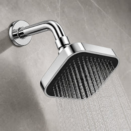 Plantex Single-Mode Square Shower for Bathroom/ABS Shower Head for Bathroom/6 Inch High Pressure Overhead Shower - (APS-D-3133, Chrome)