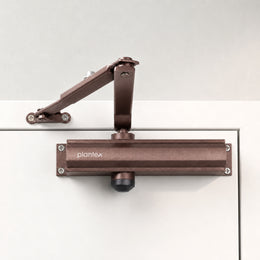 Plantex Premium Heavy Duty Aluminium Door Closer/Automatic Hydraulic Door Closer/Soft Door Closers for Hotel-Home-Office (ISO 9001 Certified)(Capacity 75 Kg, Brown)