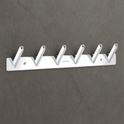 Plantex Wall Hooks for Hanging Cloth/Stainless Steel Towel Hangers/Bathroom Robe Hooks/Door Hangers/Square Wall Hook/Hook Rail for Hanging Keys - 6 Hooks (Pack of 1, Chrome)