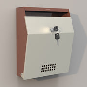 Plantex Letter Box/GI Steel Suggestion Box for Office with Key Lock/Post Box for Gate Home/Complaint Box/Wall Mounted Mail Box - (Orchid & Ivory)