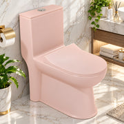 Plantex Platinum Ceramic Rimless Western Commode/Washdown One Piece Western Toilet with Soft Close Toilet Seat Cover - S Trap Outlet (Peach - Matt Finish)
