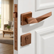Plantex Door Lock for Home/Main Door Lock Set/Mortise Lock Set with Brass Lock Body & Cylinder (7129, PVD Choco)