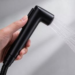 Plantex Self Cleaning Health Faucet for Toilet/ABS Plastic Jet Spray for Bathroom/Hand Gun/ Without Hose Pipe - Pack of 1 (Black)