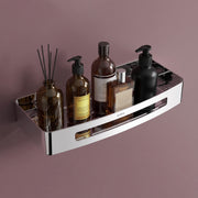 Plantex Bathroom Shelf for Wall/Stainless Steel Wall Mounted Shelf/Kitchen/Living Room/Bathroom Organiser with Drill (Chrome, 12x5 inches)