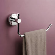 Plantex Stainless Steel Towel Ring for Bathroom/Wash Basin/Napkin-Towel Hanger/Bathroom Accessories - (Chrome - L Shape) - Pack of 1