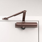 Plantex Premium Aluminium Door Closer/55kg Automatic Door Closer for Wooden Door/Adjustable Spring Door Closer- Brown (ISO 9001 Certified)