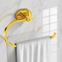 Plantex J4 Stainless Steel Towel Hanger for Wash Basin/Hand Towel Hanger/Napkin Holder for Wash Basin/Bathroom Accessories (PVD Gold Finish) Onix