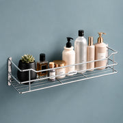 Plantex Stainless Steel Bathroom Shelf/Shelf for Bathroom Organizer/Wall Shelf for Bathroom with Railings/Kitchen Storage Shelves-(18 inch, Chrome)