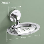 Plantex Stainless Steel Soap Holder for Bathroom/Soap Stand/Soap Dish/Soap Storage/Bathroom Accessories - Brezza (Chrome)