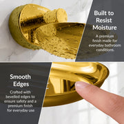 Plantex J4 Stainless Steel Wall Mounted Soap Holder for Bathroom/Soap Holder for Kitchen/Soap Stand for Bathroom/Bathroom Accessories (PVD Gold Finish) Onix