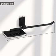 Plantex 304 Grade Stainless Steel Soap Dish with Napkin Ring/Soap Stand/Soap Holder/Napkin Holder/Towel Hanger for Bathroom/Bathroom Accessories - Pack of 1 (Crystal, Black)