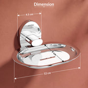 Plantex 304 Grade Stainless Steel Soap Holder Stand for Bathroom and Wash Basin/Wall Mounted Soap Holder/Soap Dish/Bathroom Accessories (Chrome)