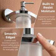 Plantex J4 Stainless Steel Liquid Soap Dispenser/Shampoo Dispenser for Wash Basin/Hand Wash Dispenser Wall Mounted/Bathroom Accessories (Chrome Finish) Onix