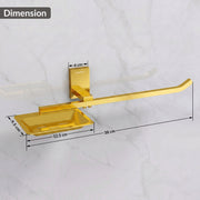 Plantex 304 Grade Stainless Steel Soap Dish with Napkin Ring/Soap Stand/Soap Holder/Napkin Holder/Towel Hanger for Bathroom/Bathroom Accessories - Pack of 1 (Crystal, PVD Gold)