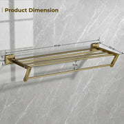 Plantex 304 Grade Stainless Steel Towel Rack for Bathroom/Towel Rod/Towel Hanger/Holder/Bathroom Accessories - Decan (Brass Antique)